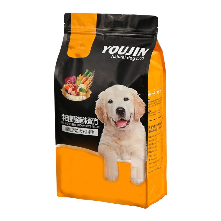 Printed Pet food 8 side seal bag Wholesale Dog Cat Rabbit food package